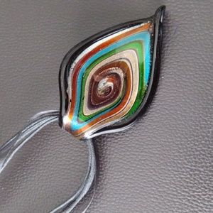 Hand blown glass necklace